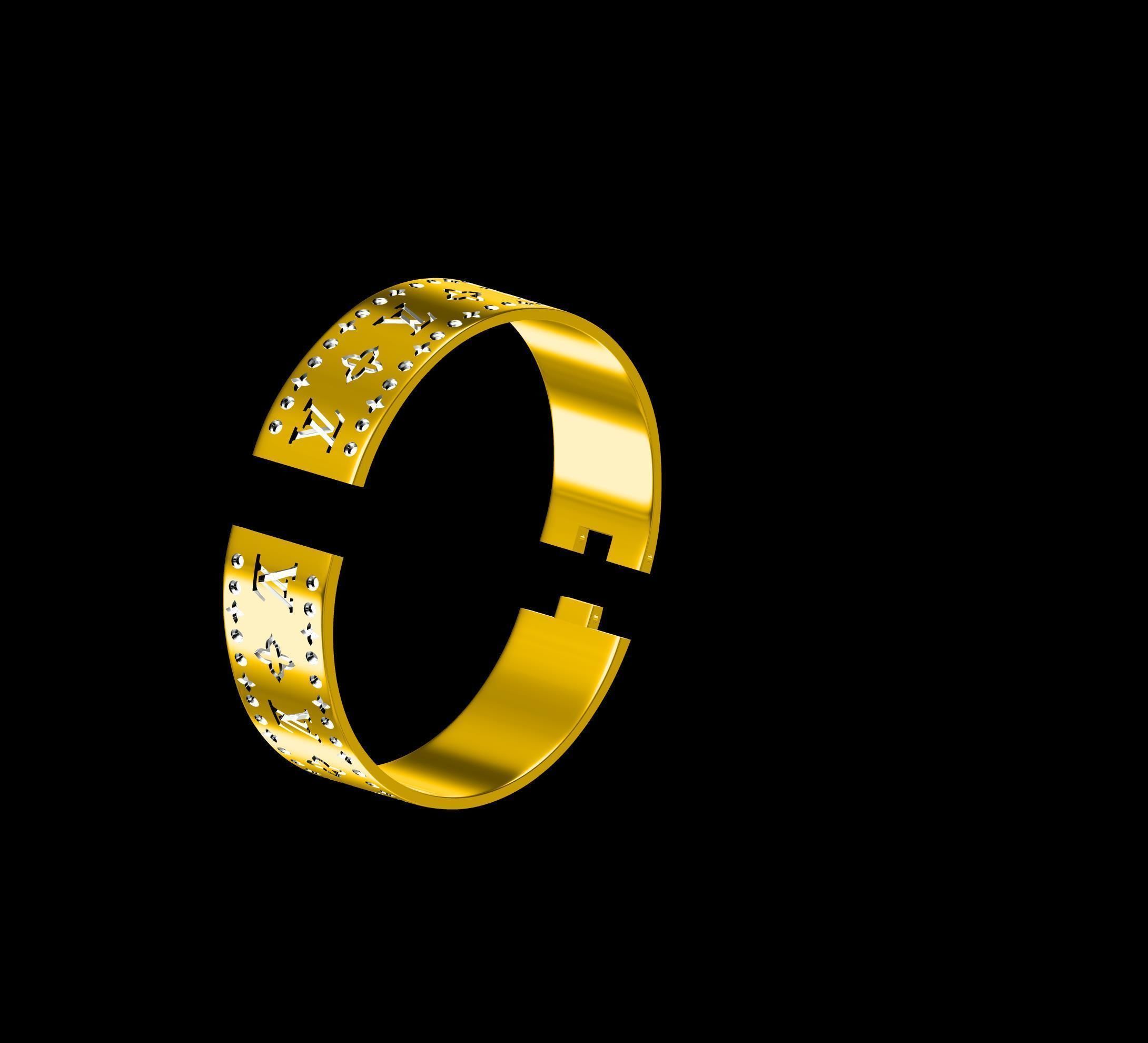 LOUIS VUITTON BANGLE 3D print model_1