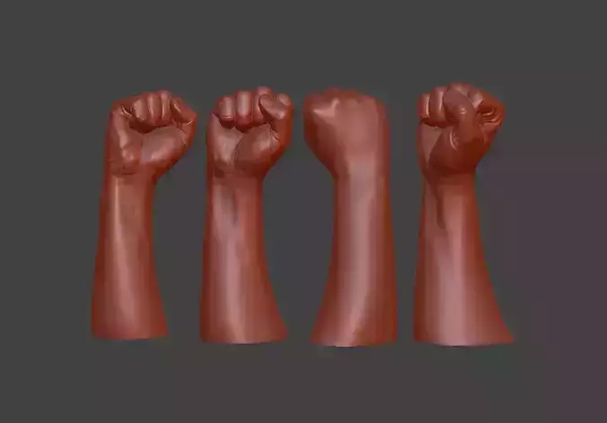 fist human hand  3D print model