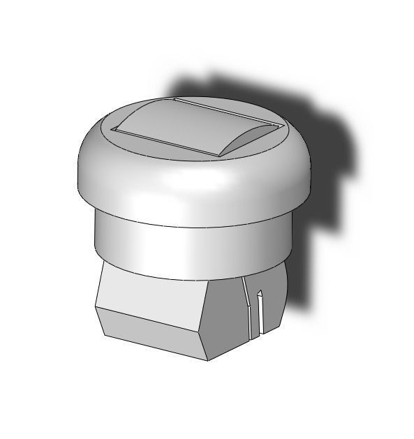 Clip for fastening the rear luggage rack Nissan Qashqai 3D print model_2