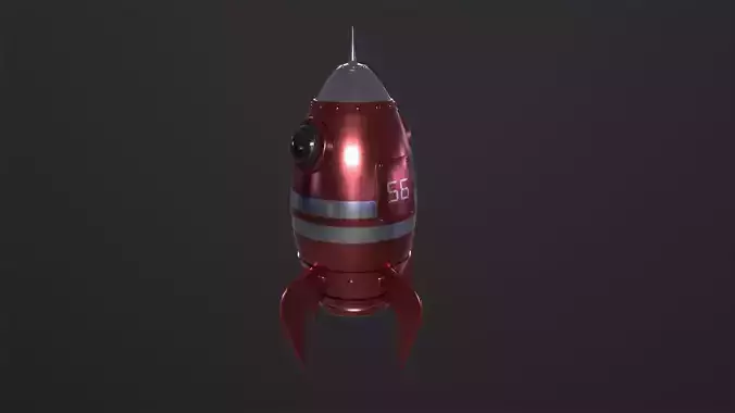 Retro Rocket Toy 3D Model