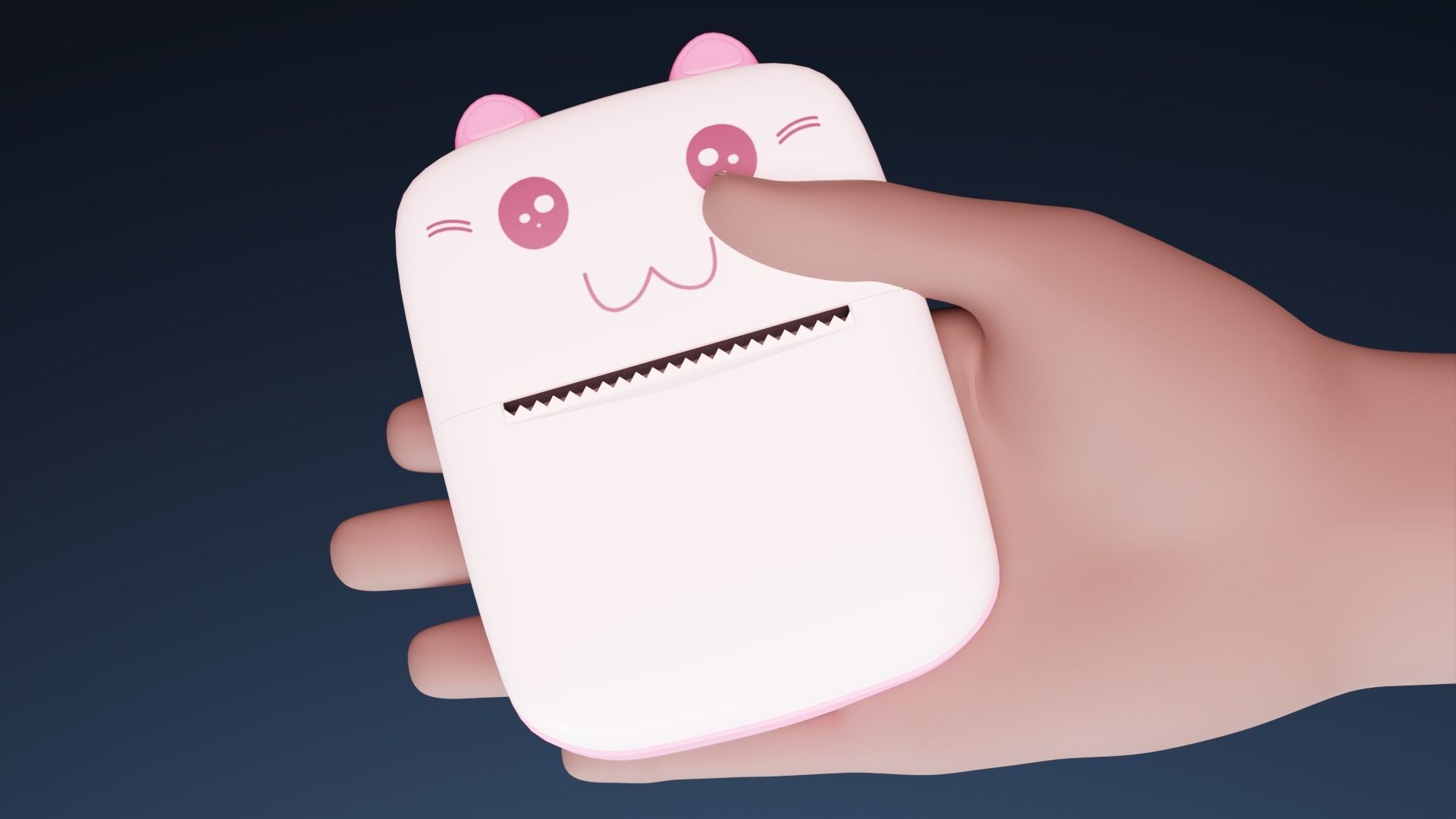 Portable HD Mini Printer and Extras 3D model_7