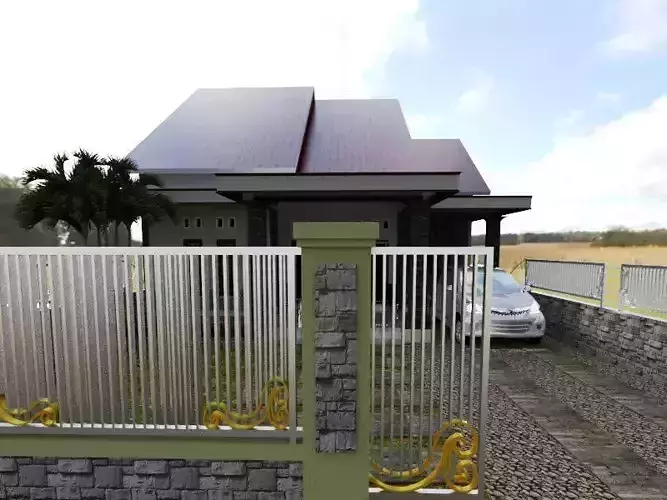 simple house on village