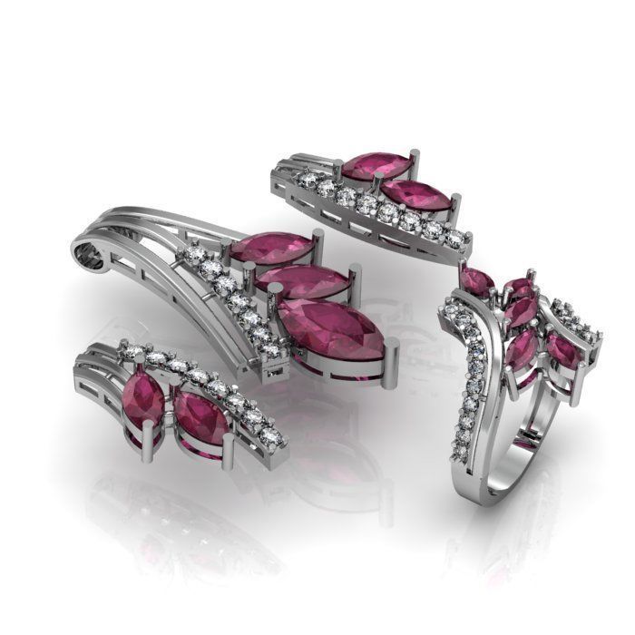 pendant set 3D print model_3