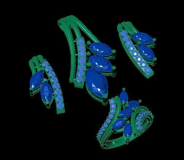 pendant set 3D print model_4