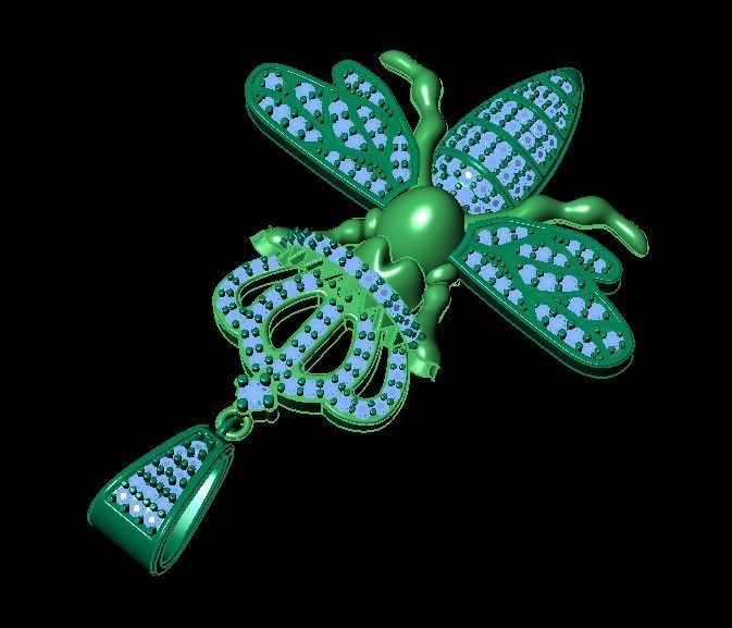 bee pendant 3D print model_15