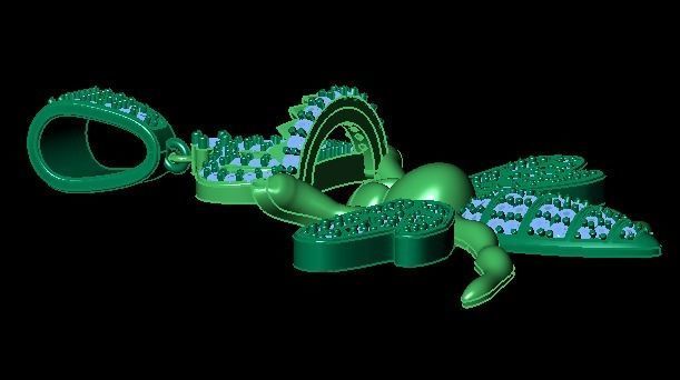 bee pendant 3D print model_9