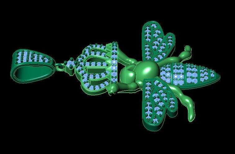 bee pendant 3D print model_19