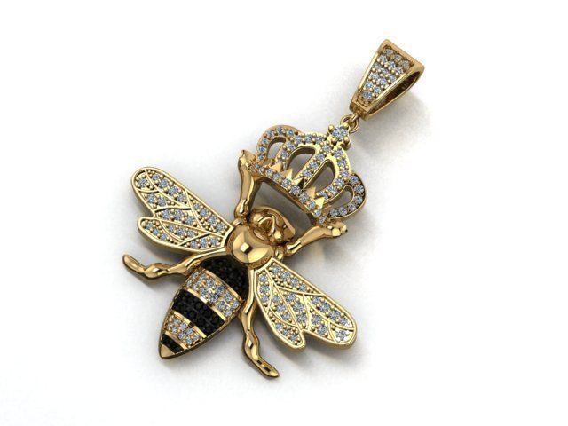 bee pendant 3D print model_14