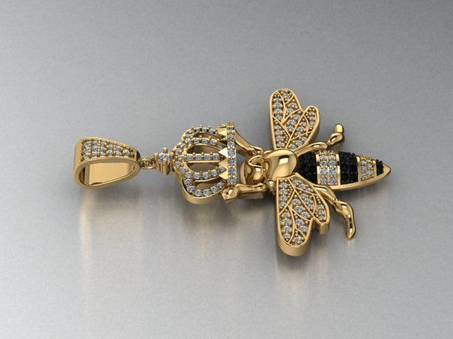 bee pendant 3D print model_20
