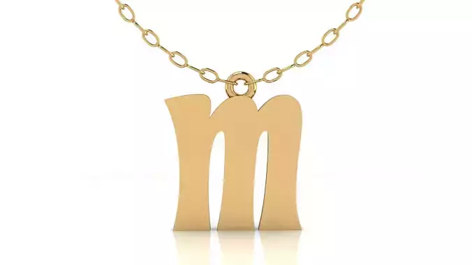 Alphabet Stylish Pendant M