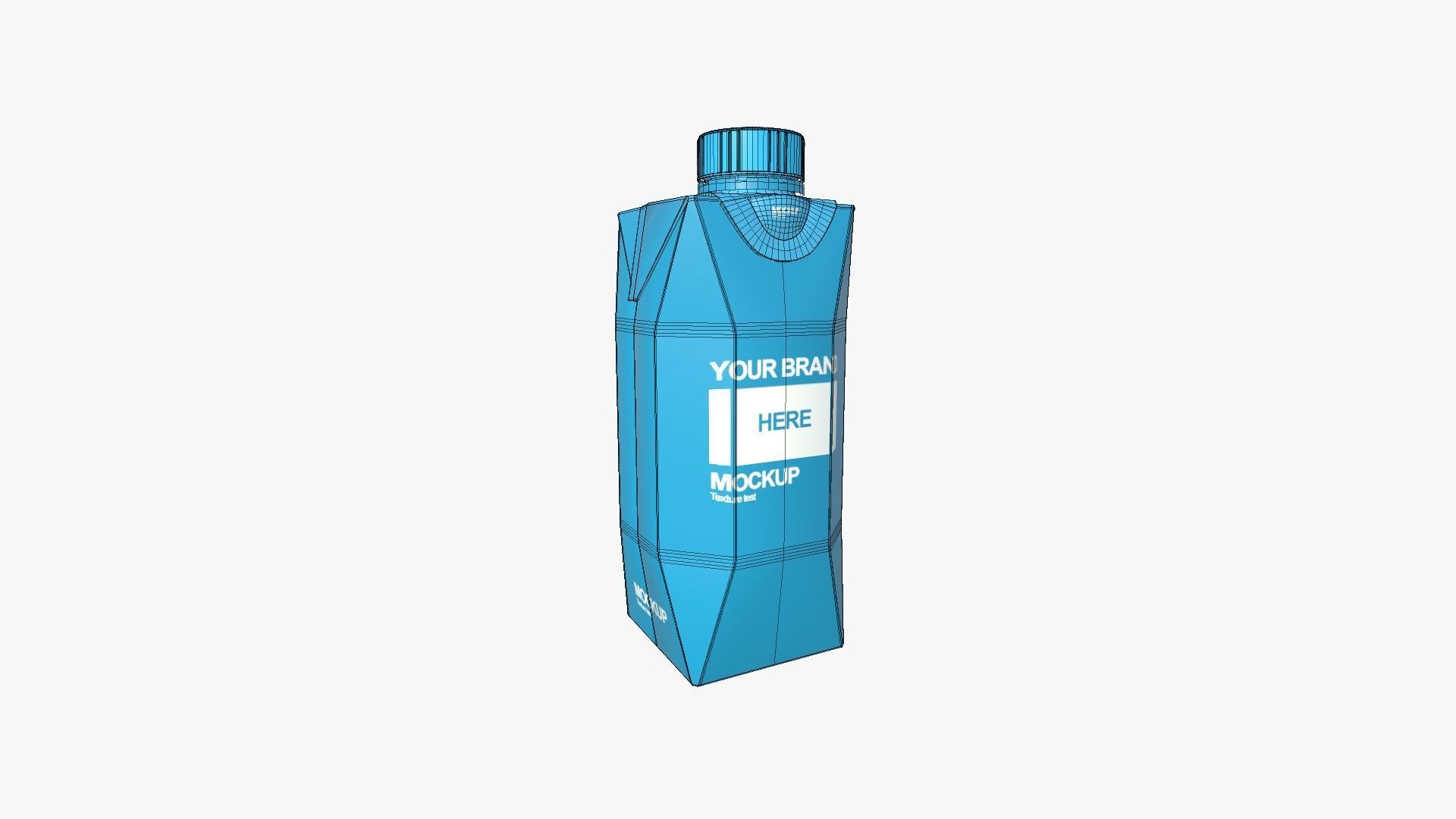 Carton Package A01 - Blank Mock Up Basic Template Low-poly 3D model_2