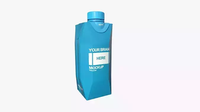 Carton Package A01 - Blank Mock Up Basic Template Low-poly 3D model
