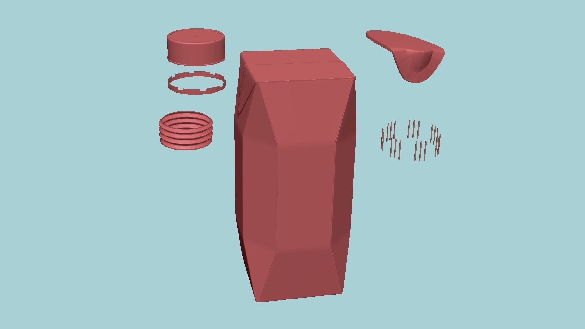 Carton Package A01 - Blank Mock Up Basic Template Low-poly 3D model_21