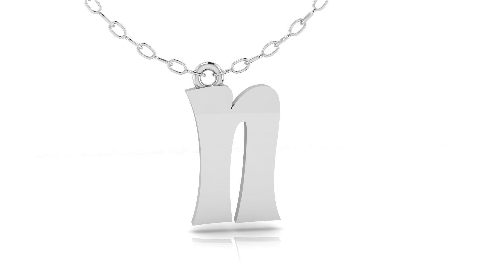 Alphabet Stylish Pendant 3D print model_3