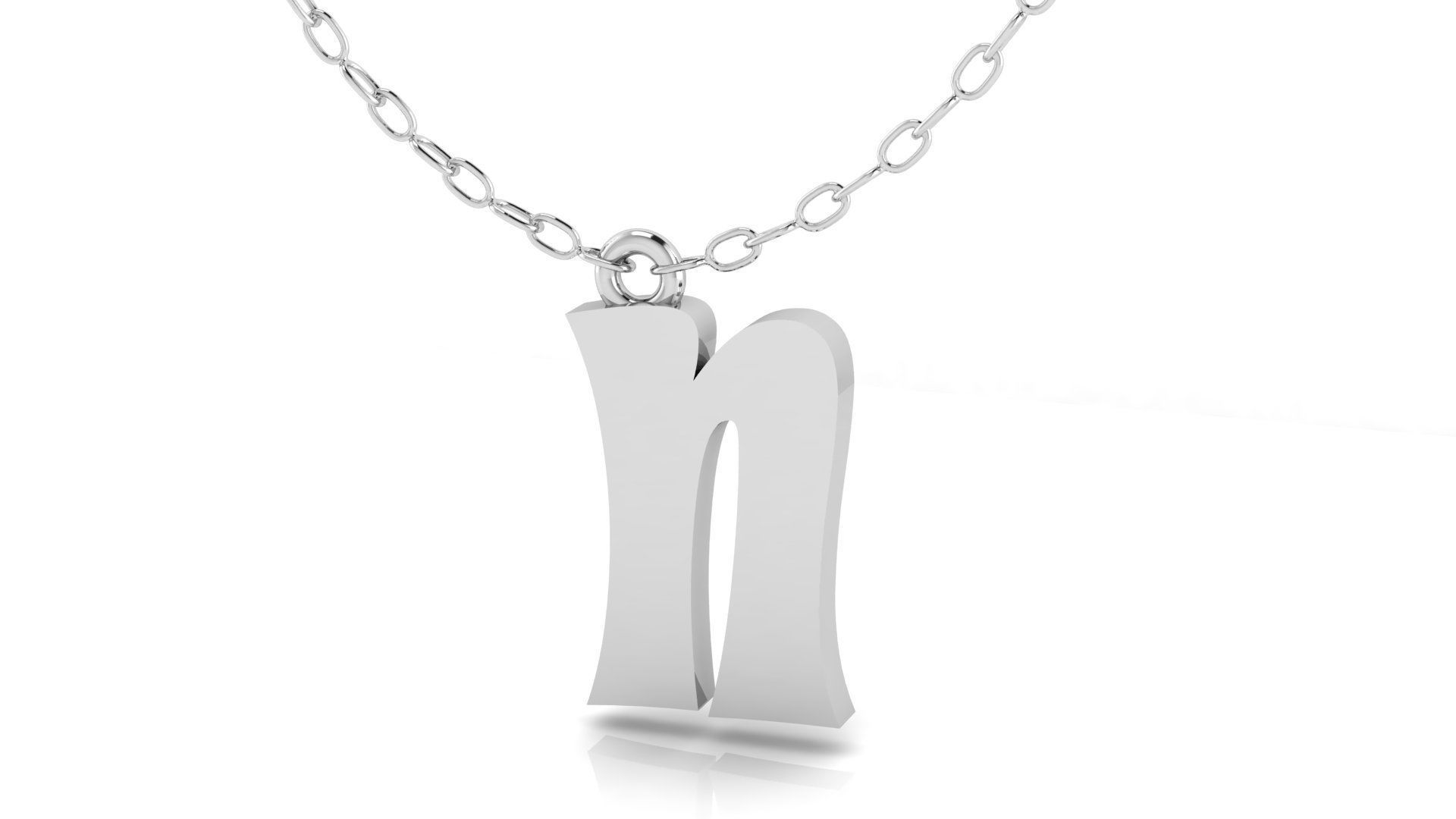 Alphabet Stylish Pendant 3D print model_9