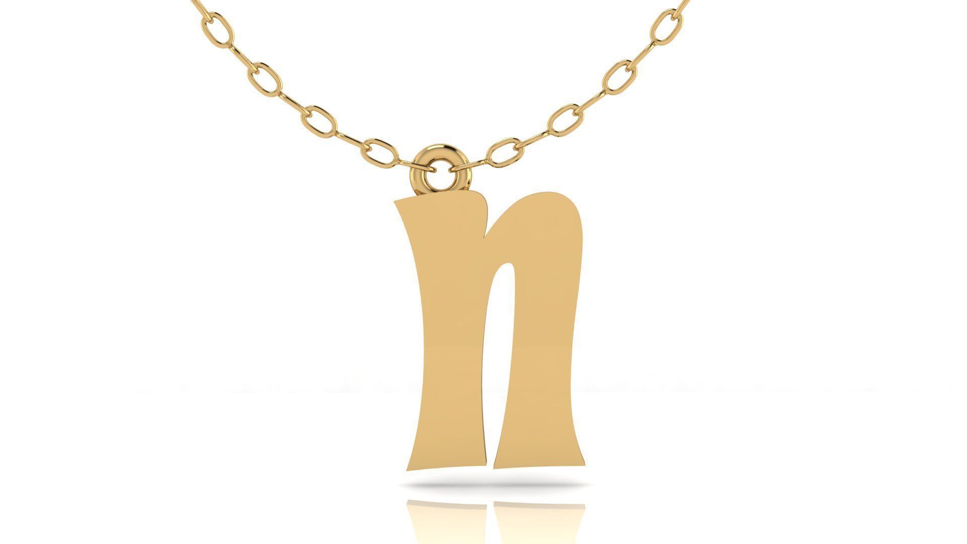 Alphabet Stylish Pendant 3D print model_6