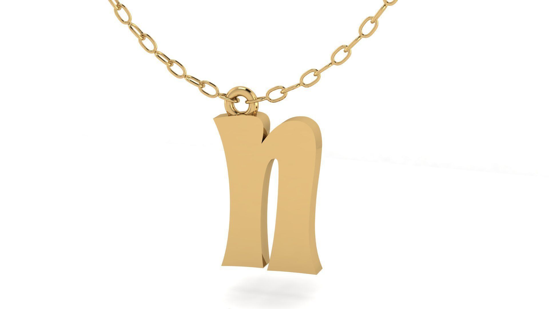 Alphabet Stylish Pendant 3D print model_10