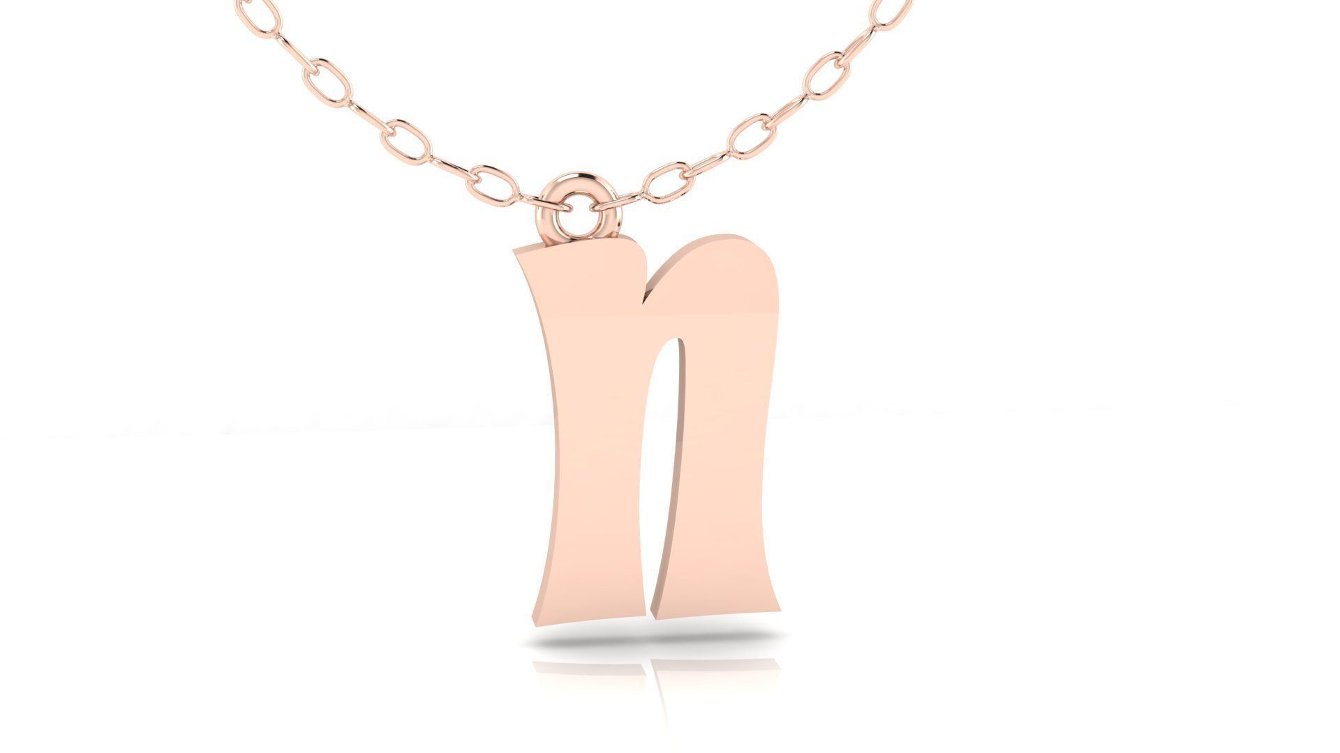Alphabet Stylish Pendant 3D print model_2