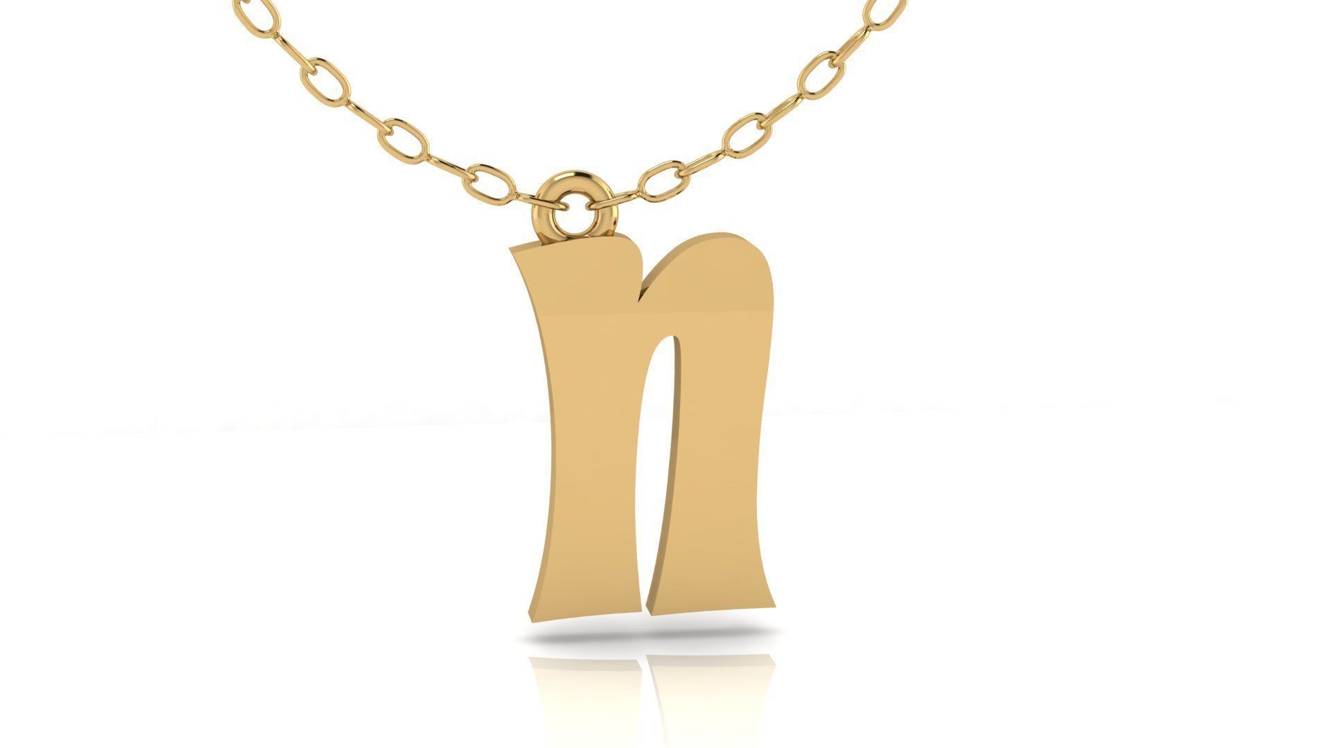 Alphabet Stylish Pendant 3D print model_5