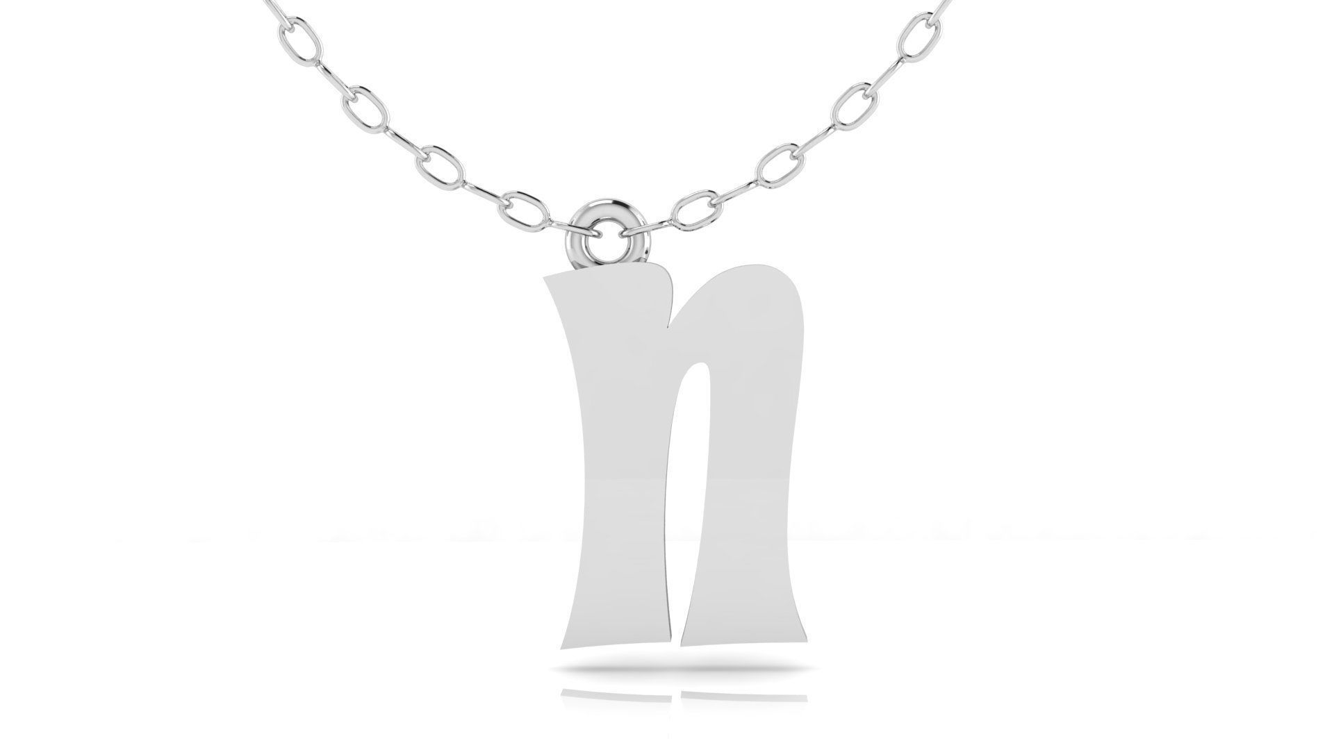 Alphabet Stylish Pendant 3D print model_4