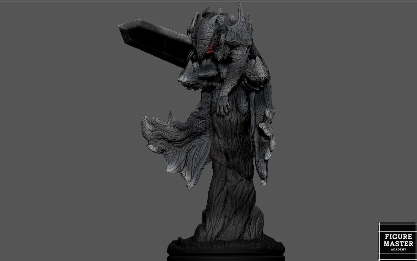 BERSERK GUTS SKULL BERSERKER FANTASY ANIME SWORD CHARACTER 3D print model_7