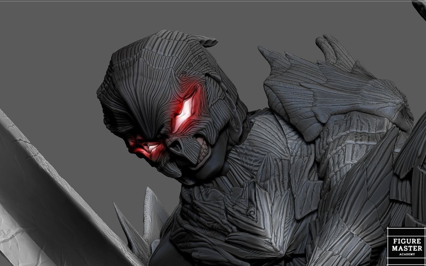 BERSERK GUTS SKULL BERSERKER FANTASY ANIME SWORD CHARACTER 3D print model_9