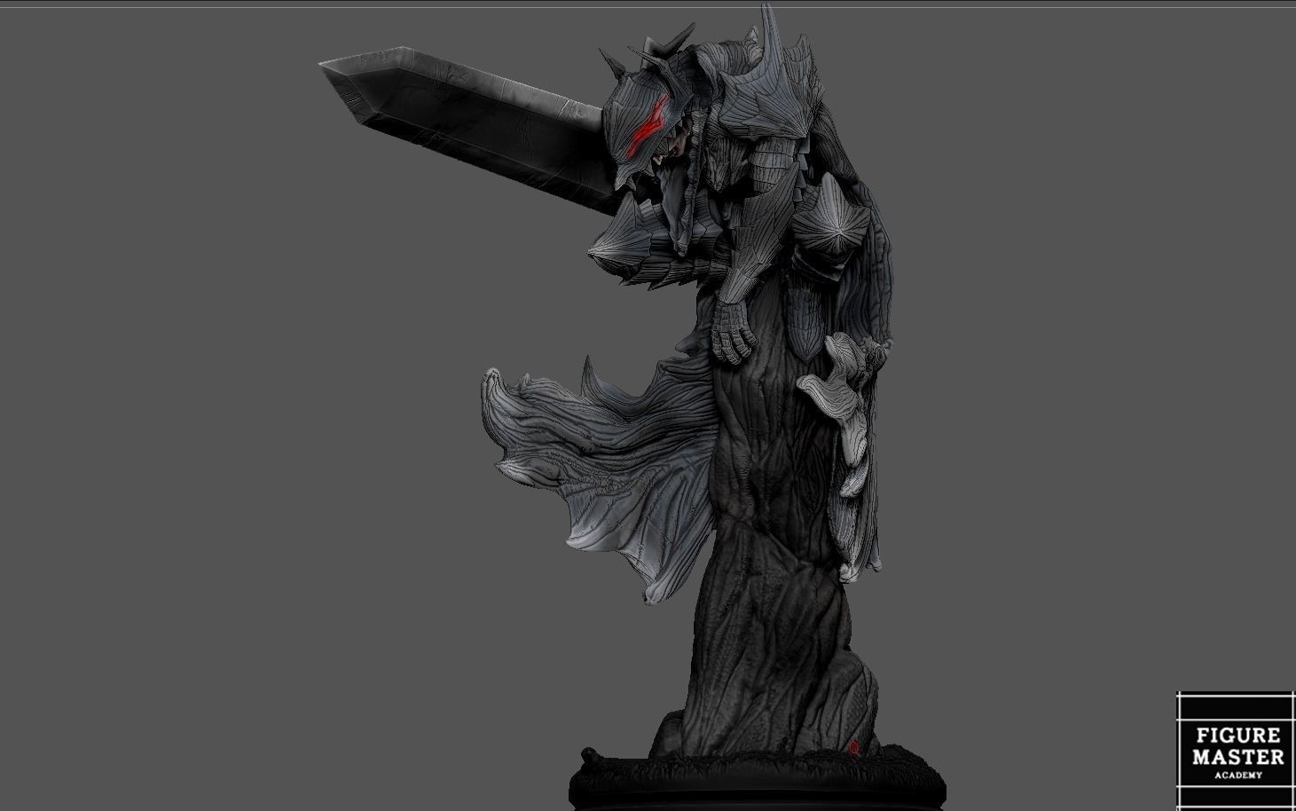BERSERK GUTS SKULL BERSERKER FANTASY ANIME SWORD CHARACTER 3D print model_1