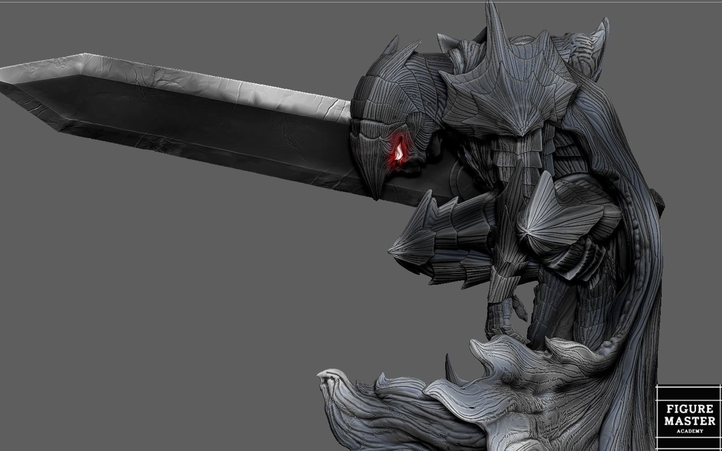 BERSERK GUTS SKULL BERSERKER FANTASY ANIME SWORD CHARACTER 3D print model_10