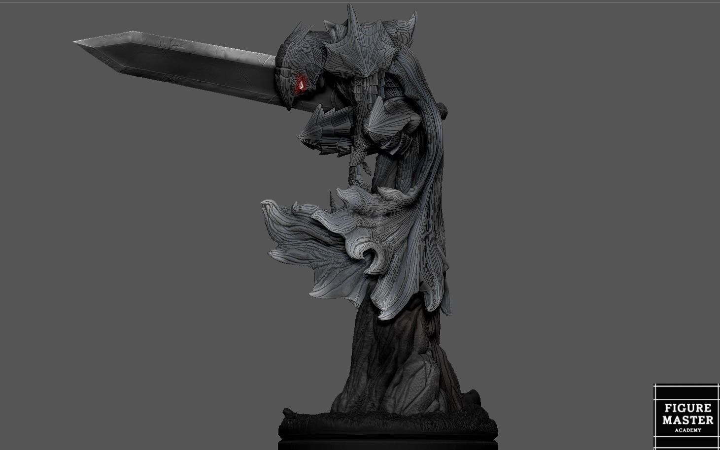 BERSERK GUTS SKULL BERSERKER FANTASY ANIME SWORD CHARACTER 3D print model_6