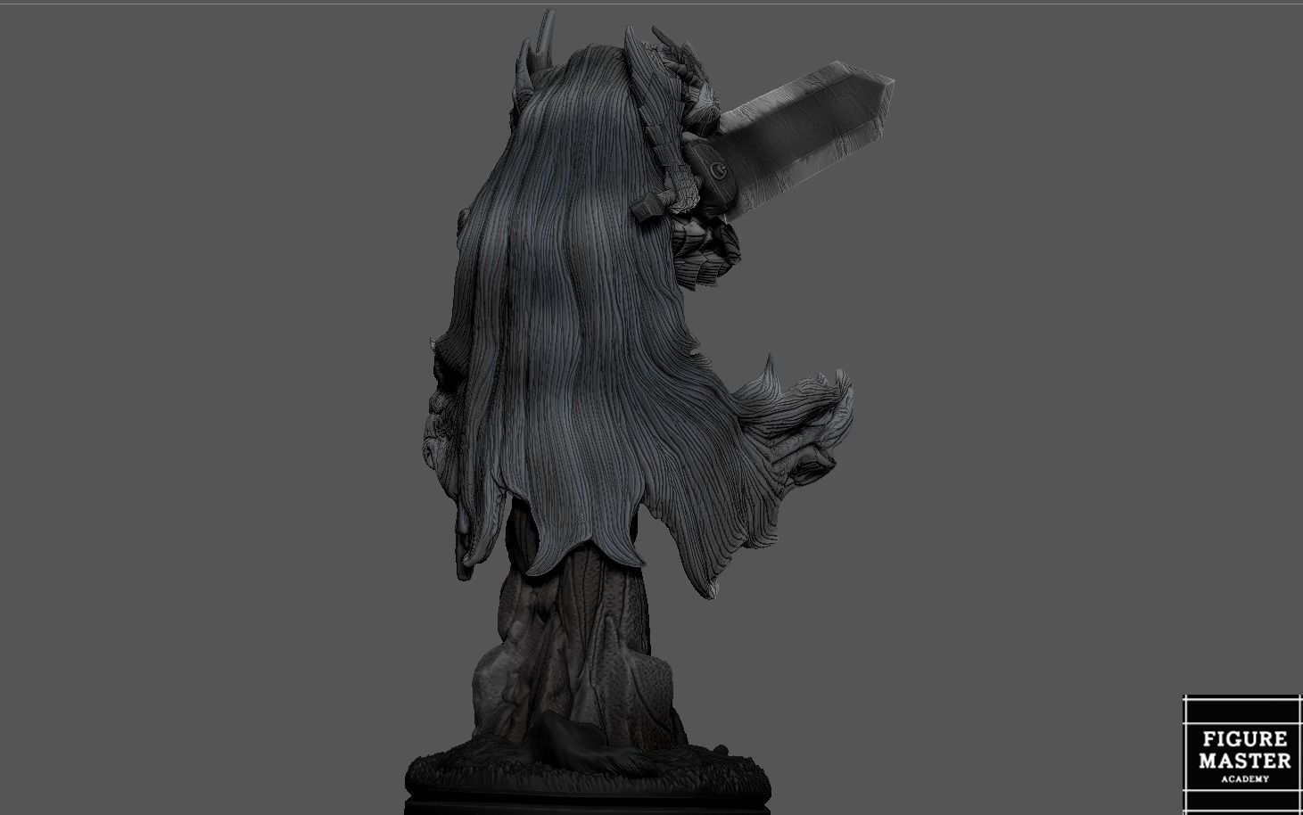 BERSERK GUTS SKULL BERSERKER FANTASY ANIME SWORD CHARACTER 3D print model_8