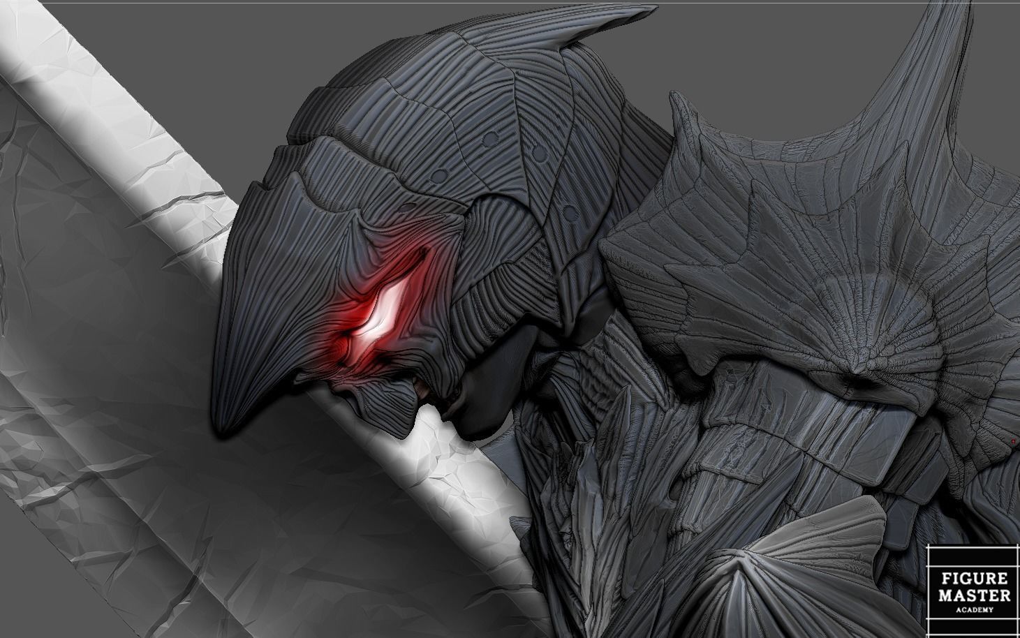 BERSERK GUTS SKULL BERSERKER FANTASY ANIME SWORD CHARACTER 3D print model_12