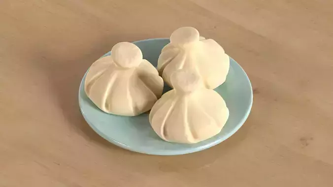 Khinkali dumplings 3D model