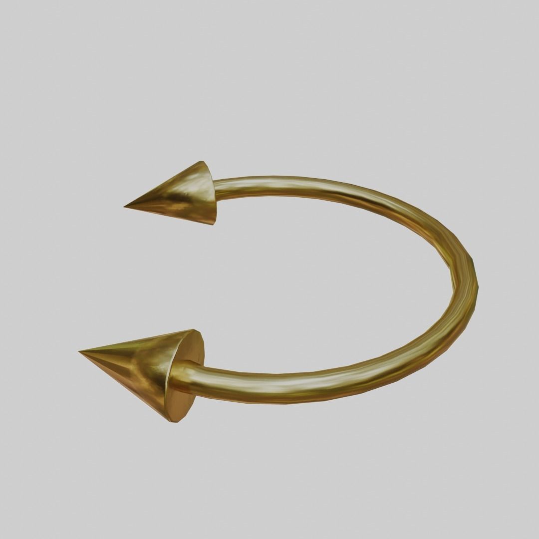 Nose ring  Free low-poly 3D model_1