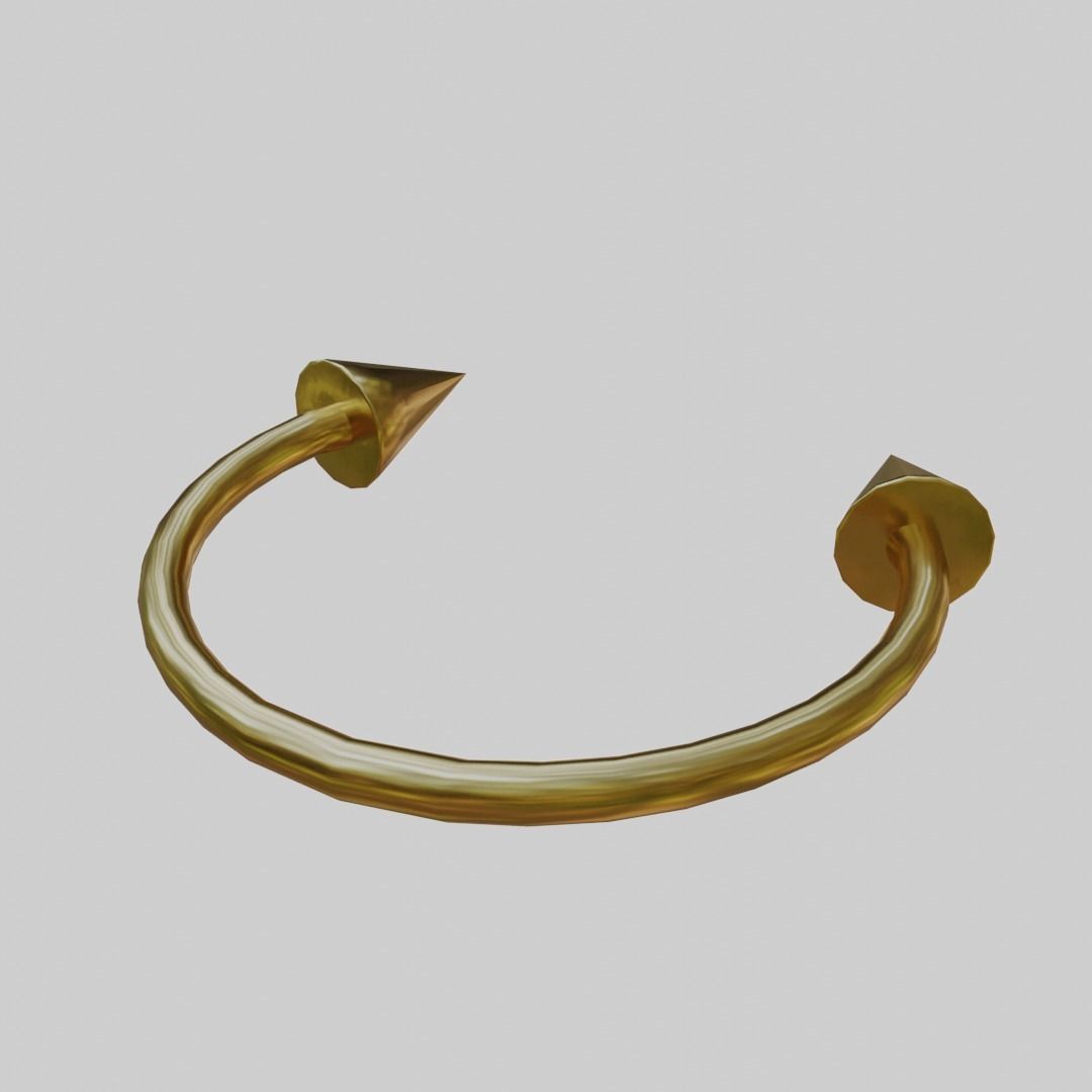 Nose ring  Free low-poly 3D model_2
