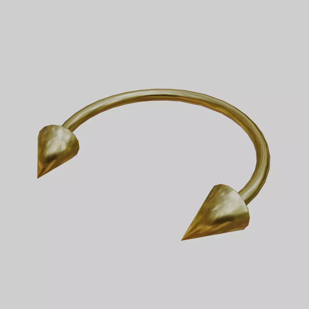 Nose ring  Free low-poly 3D model_4