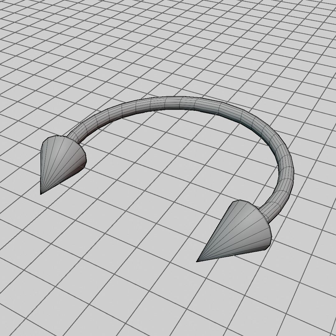 Nose ring  Free low-poly 3D model_3