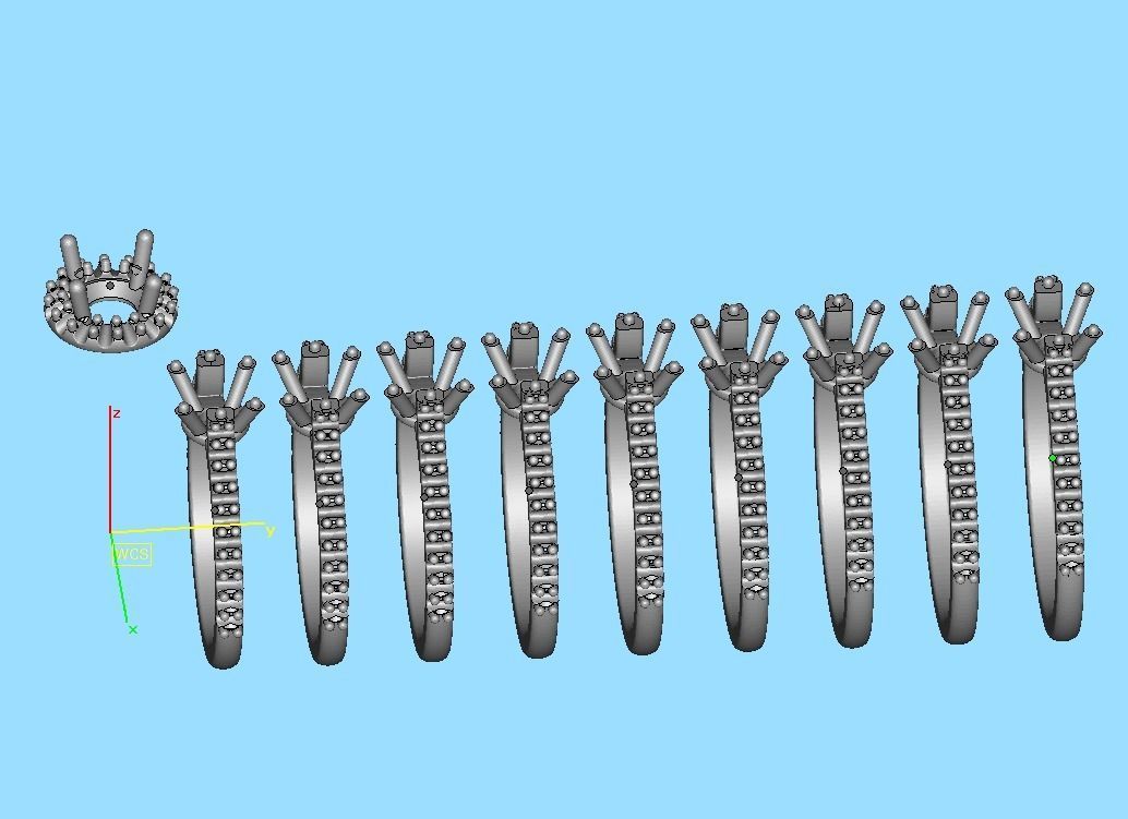 Engagement Ring Round Halo 80 pointer stone 3D model 3D print model_16