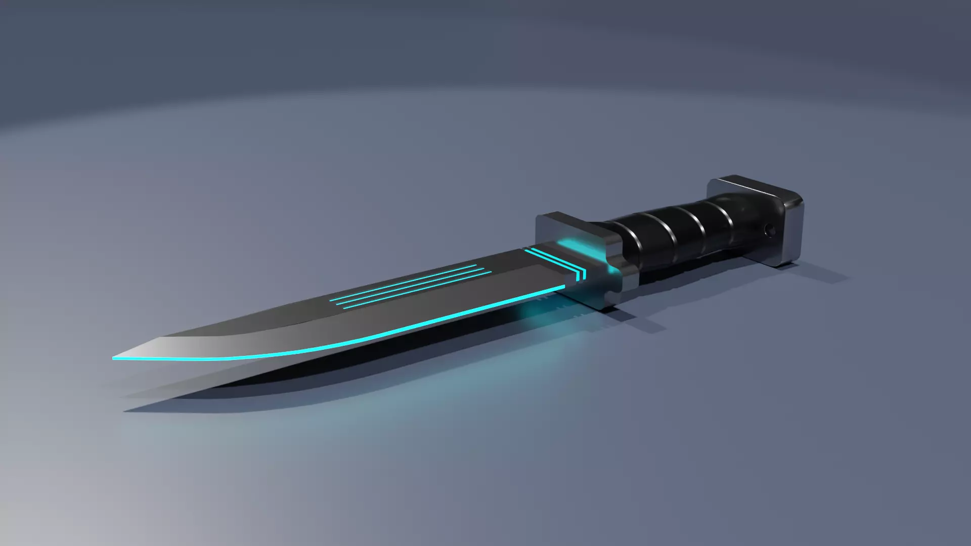 Knife SCI FI 3D model Low-poly 3D model_0