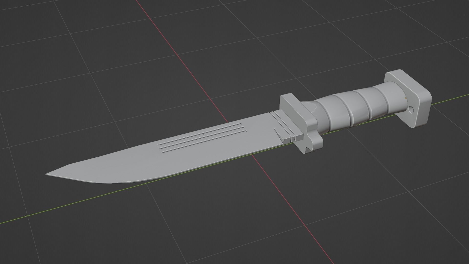 Knife SCI FI 3D model Low-poly 3D model_7
