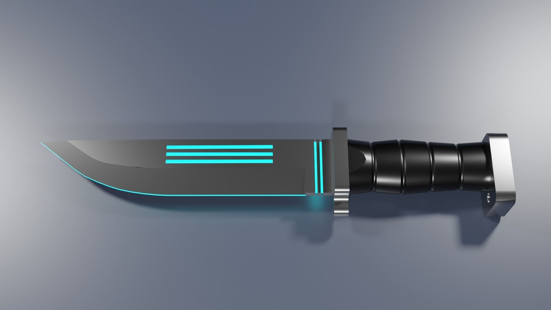 Knife SCI FI 3D model Low-poly 3D model_2