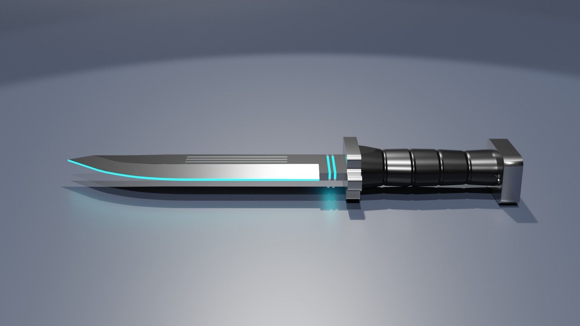 Knife SCI FI 3D model Low-poly 3D model_1