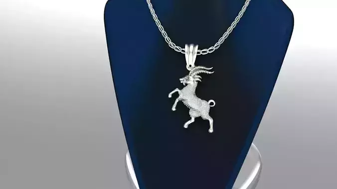 Goat pendant 3D print model