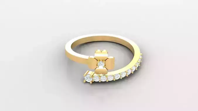 SLT 123 Diamond Women Ring Version 3 3D print model
