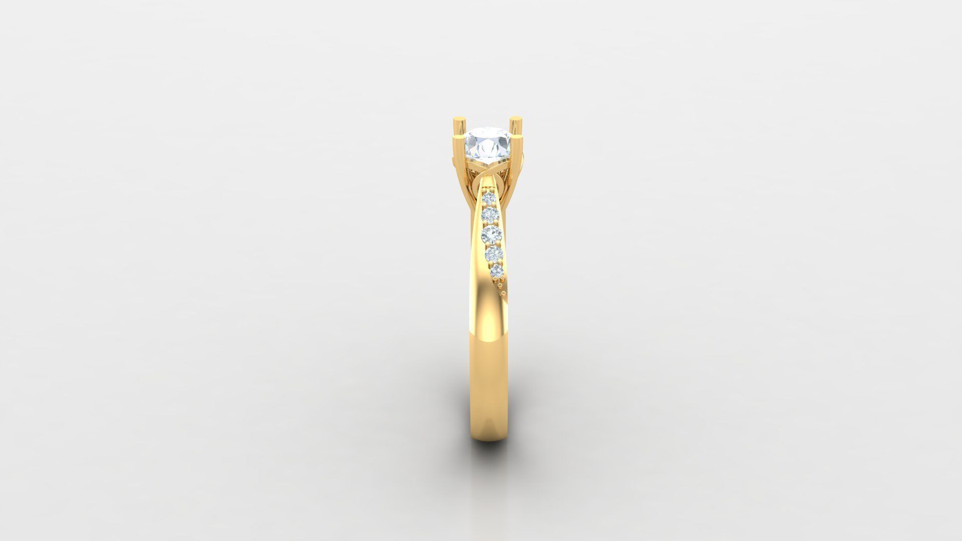 SLT 120 Diamond Women Ring Version 3 3D print model_4