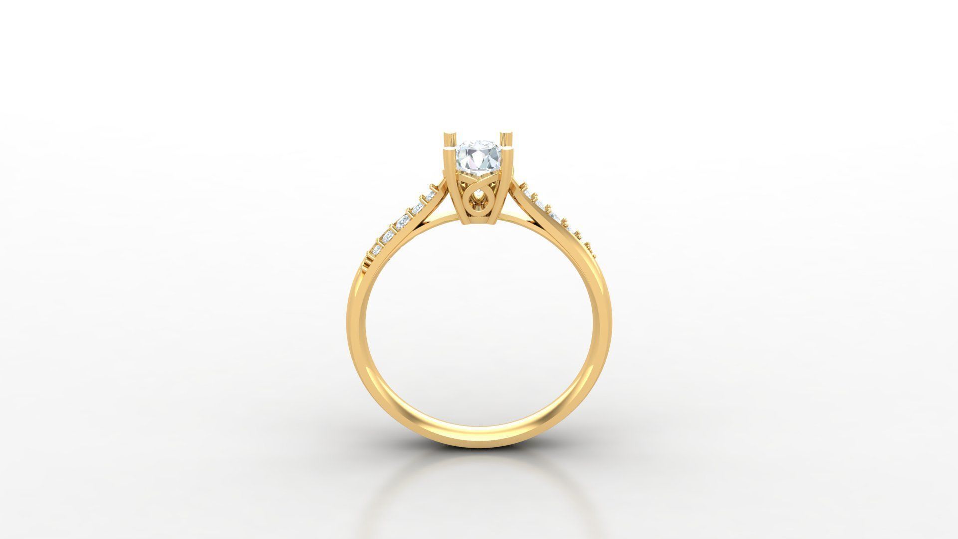 SLT 120 Diamond Women Ring Version 3 3D print model_3