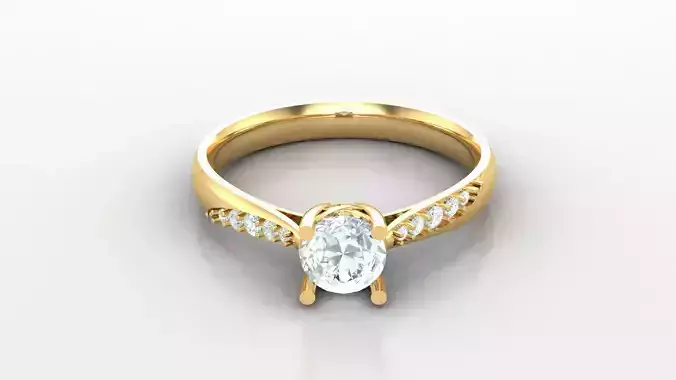 SLT 120 Diamond Women Ring Version 3 3D print model