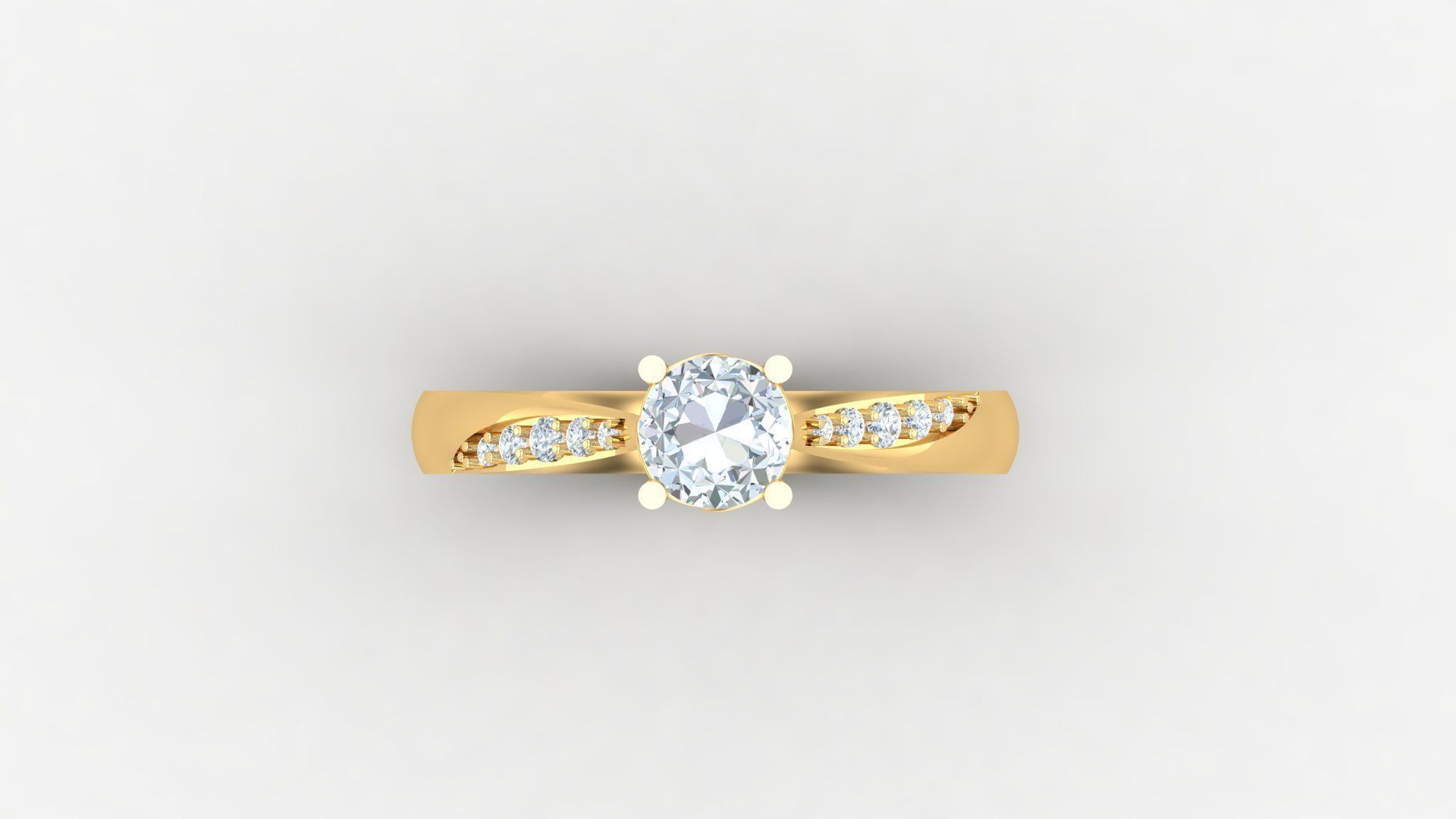 SLT 120 Diamond Women Ring Version 3 3D print model_5