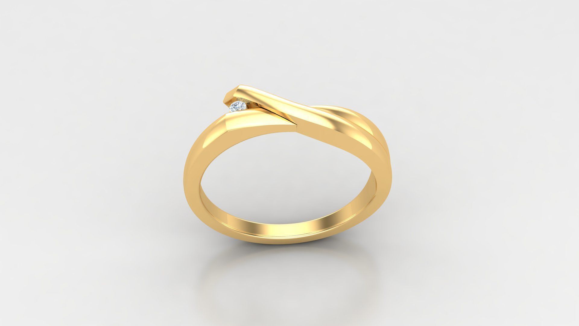 SLT 119 Diamond Women Ring Version 3 3D print model_3