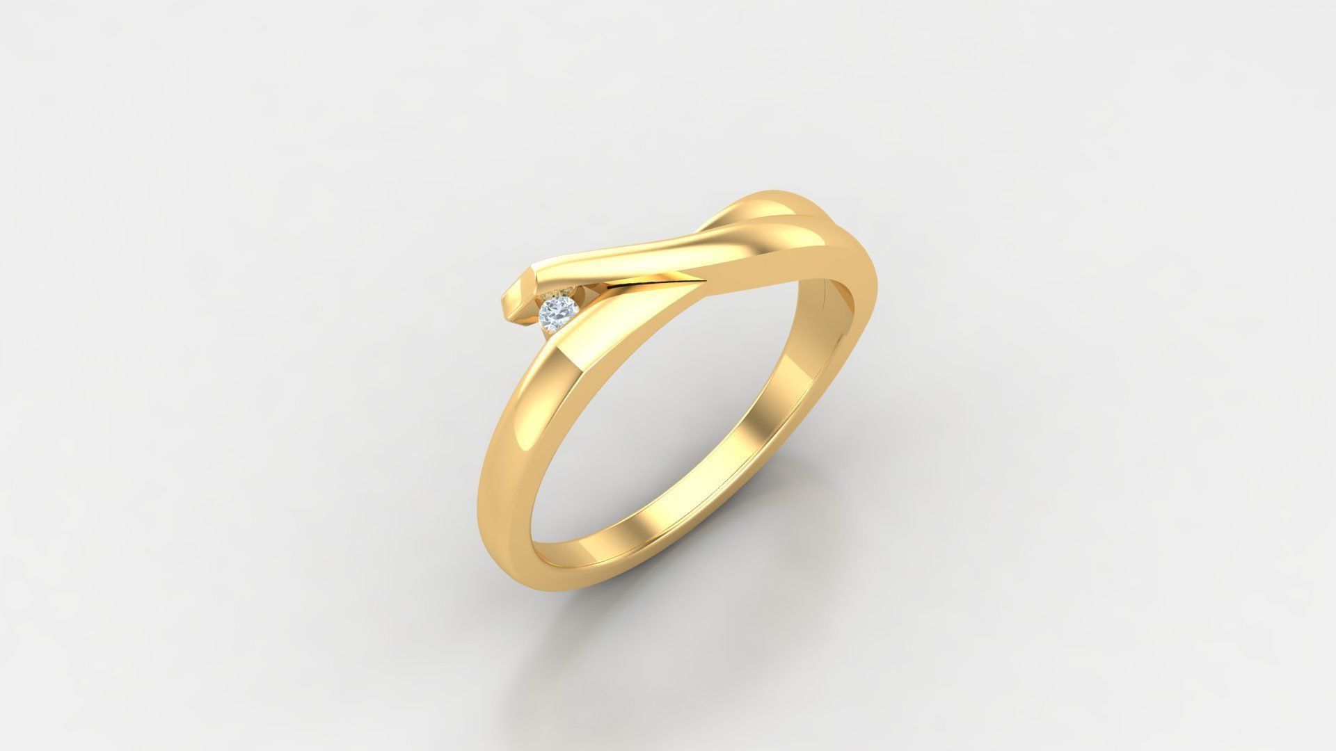 SLT 119 Diamond Women Ring Version 3 3D print model_2