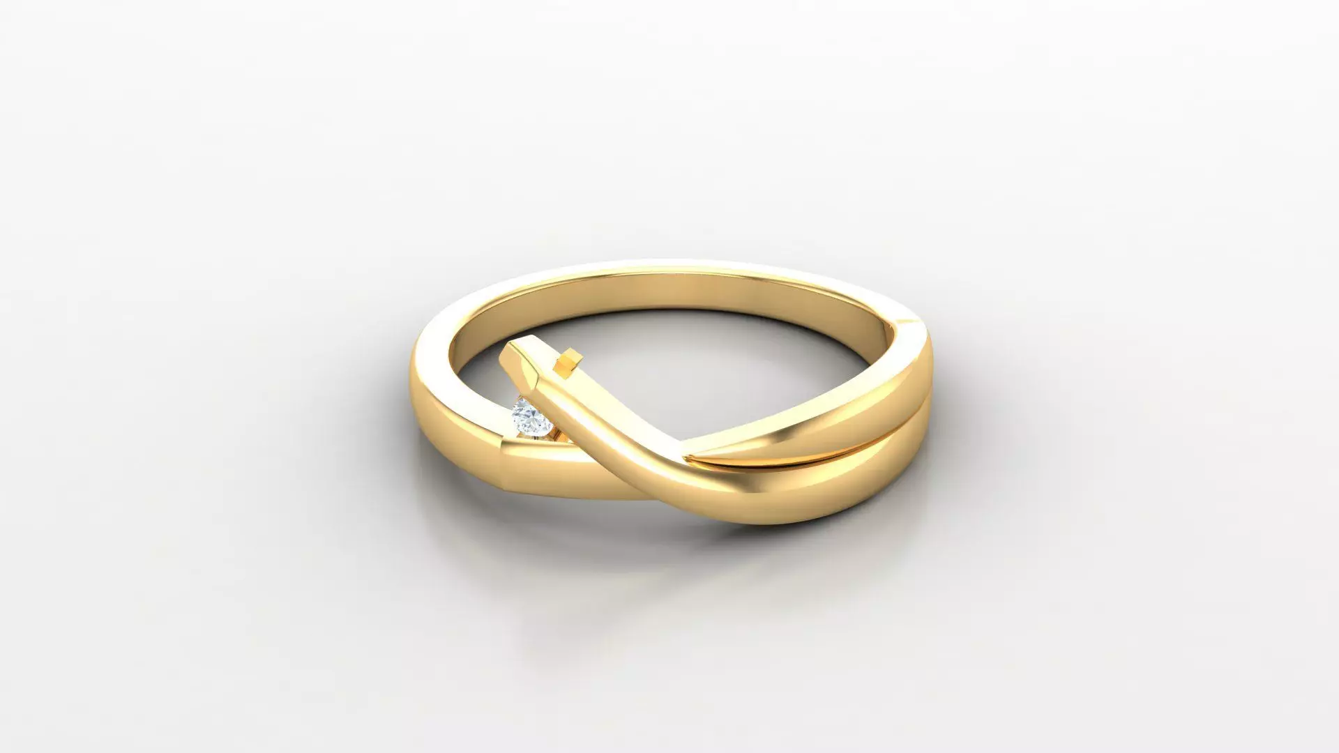 SLT 119 Diamond Women Ring Version 3 3D print model_0